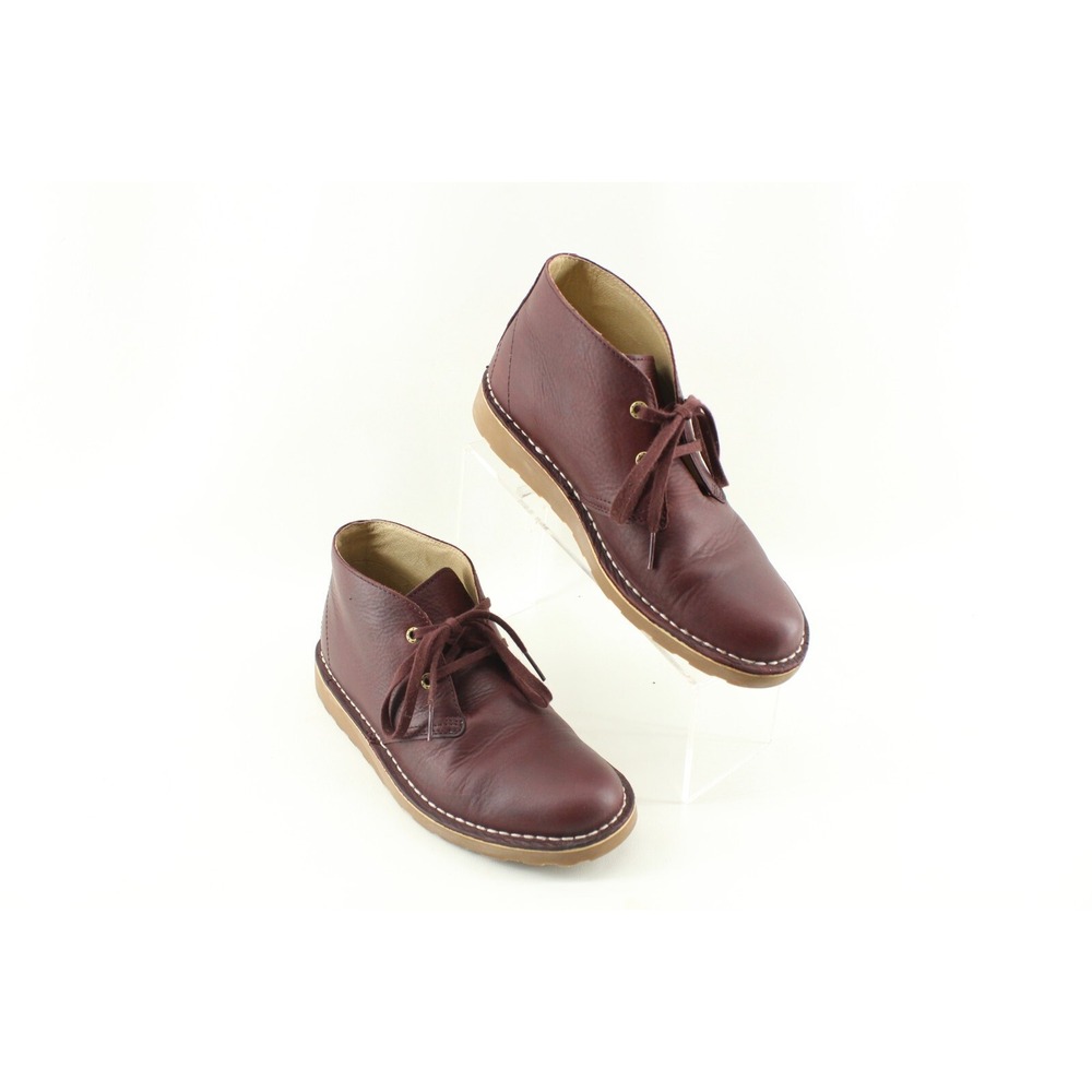 LL Bean Boots Womens 9M Stonington Chukka Burgundy Leather Lace Up Casual 507145